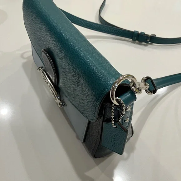 Coach Teal and Gray Crossbody Bag